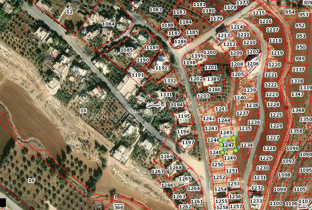 أرض في للبيع قطعة ارض من اراضي ام البساتين ناعور  - 110,000 دأ - صورة 1